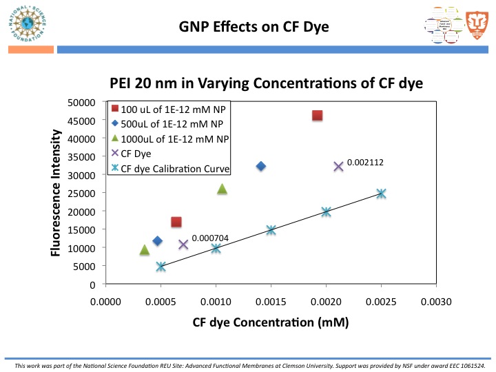 GNP Effect on CF Dye