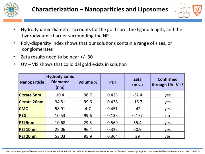 Characterization-Nanoparticles and Liposomes